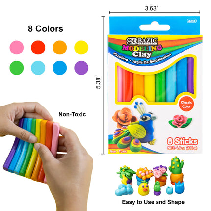8 Primary Color Modeling Clay Stick