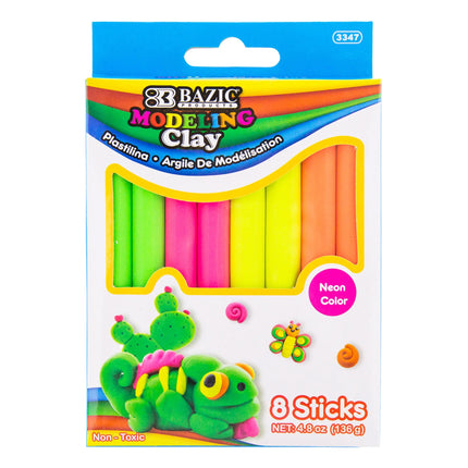 4 Fluorescent Colors Modeling Clay Sticks