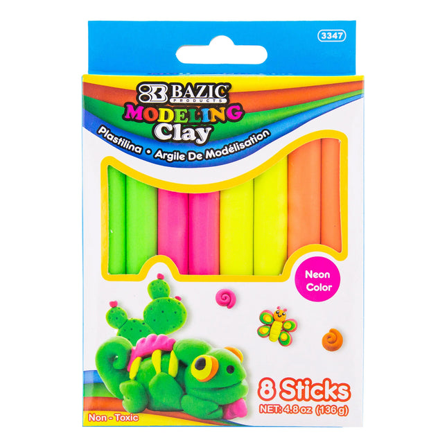 4 Fluorescent Colors Modeling Clay Sticks