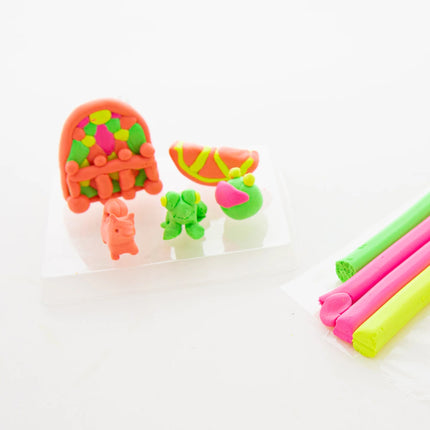 4 Fluorescent Colors Modeling Clay Sticks