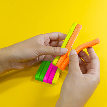 4 Fluorescent Colors Modeling Clay Sticks