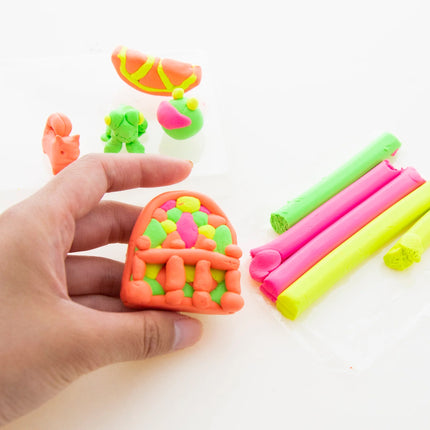 4 Fluorescent Colors Modeling Clay Sticks