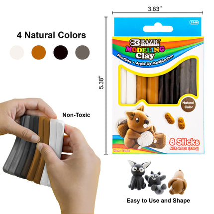 4 Earth Color Modeling Clay Sticks
