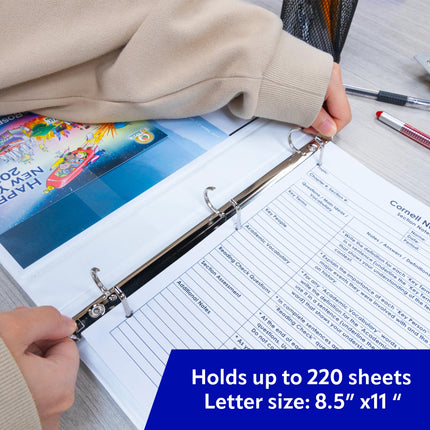 Slant-d Ring View Binder 1in White W/4 Pockets