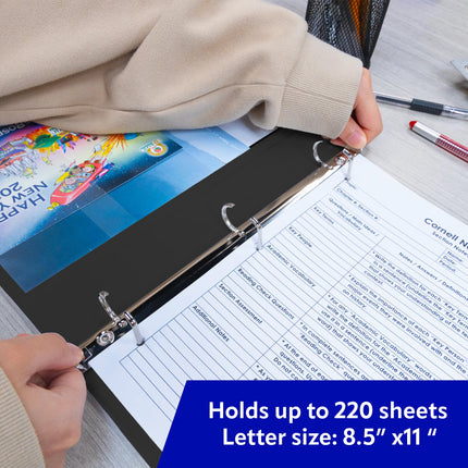 Slant-d Ring View Binder 1in Black W/4 Pockets