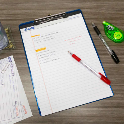 Perforated Writing Pads, 8.5" x 11.75", White, 50 Sheets, Pack of 12