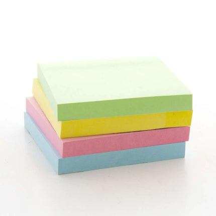 Pastel Assorted Stick On Notes, 3X3, 12ct 100 Sheets/pad