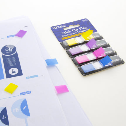 Neon Color Coding Flags with Dispenser, 30 ct., 4/Pack