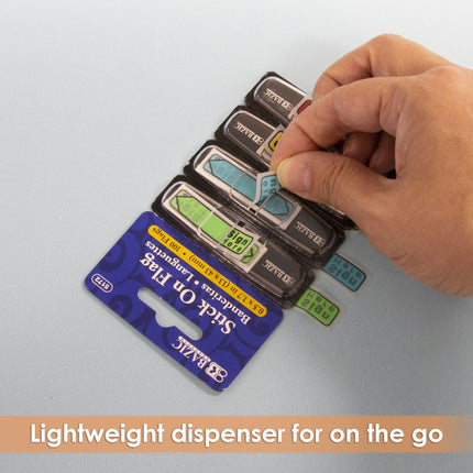 Neon Color Printed Sign Here Flags with Dispenser, 25 ct., 4/Pack
