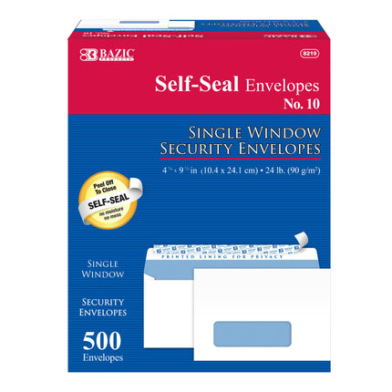 Single Wind Security Envelope 500ct