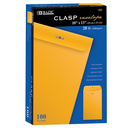 100ct Clasp Envelopes 10 X 13in