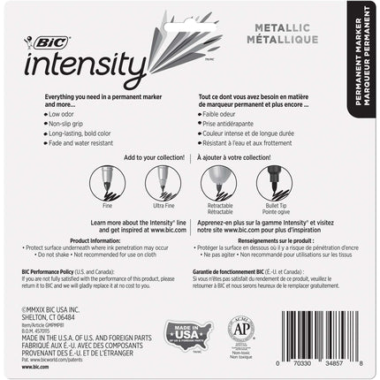Metallic Permanent Markers Fine 8ct Intensity
