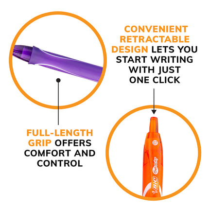 Gel-ocity® Quick Dry Retractable Gel Pens, Assorted Fashion Colors, Pack of 12