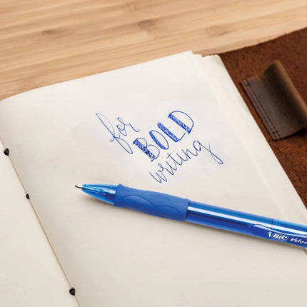 Glide™ Bold Retractable Ball Point Pen, Bold Point, Blue, 12-Count