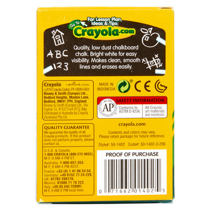 Anti-Dust® Chalkboard Chalk, White