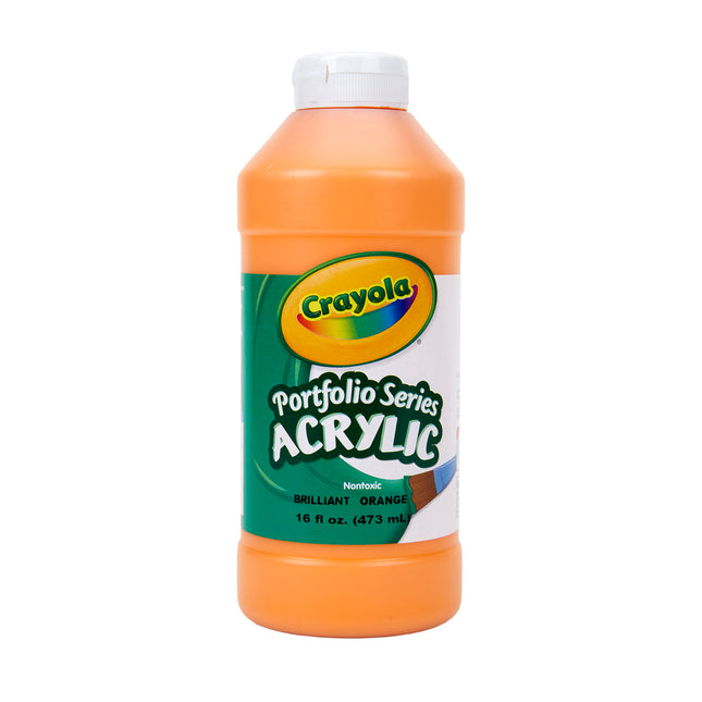 Acrylic Paint, Brill Orange, 16oz, Portfolio Series