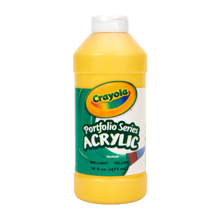 Acrylic Paint, Brill Yellow, 16oz, Portfolio Series