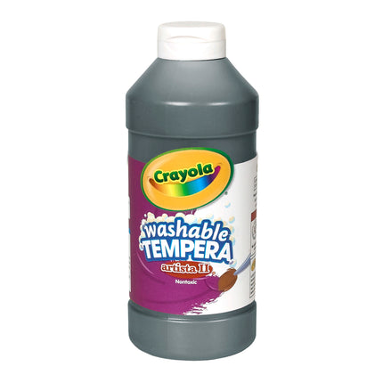 Washable Tempera Paint, Black, 16 oz, Artista II