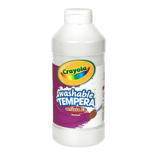 Washable Tempera Paint, White, 16 oz, Artista II