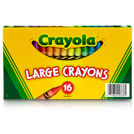 Large Crayons, Classic Colors, 16 Count