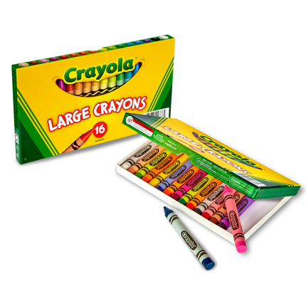 Large Crayons, Classic Colors, 16 Count