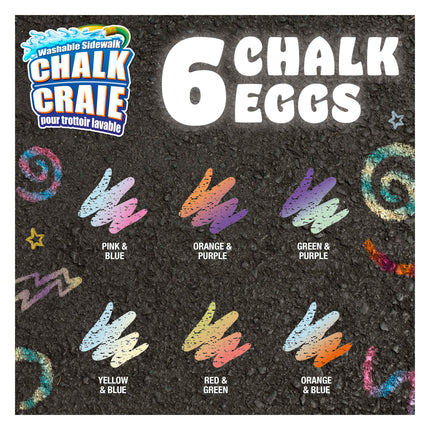 Tie Dye Egg Chalk, 6ct