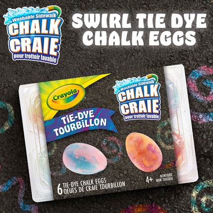 Tie Dye Egg Chalk, 6ct