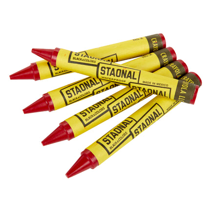 Staonal Red Marking Crayons 8/pk