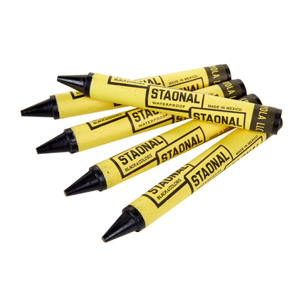 Staonal Black Marking Crayons 8/pk