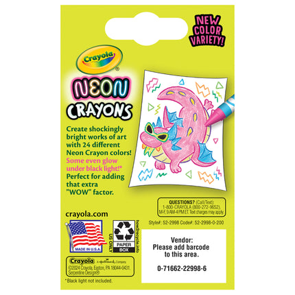 Crayola Neon Crayons, 24ct
