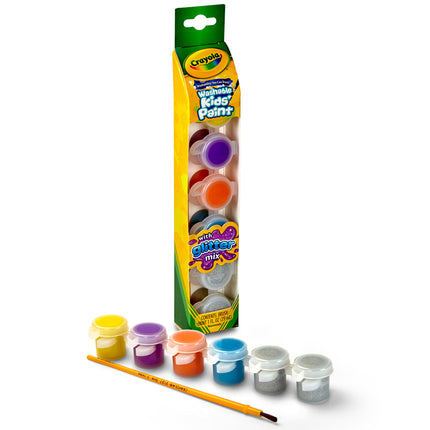 Glitter Washable Kids Paint Pot, 6ct