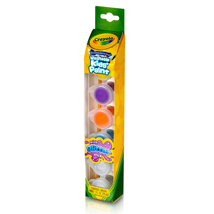 Glitter Washable Kids Paint Pot, 6ct