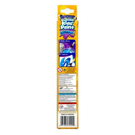 Glitter Washable Kids Paint Pot, 6ct