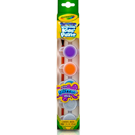 Glitter Washable Kids Paint Pot, 6ct