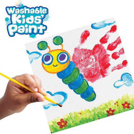 Washable Kids Paint 18ct Paint Pots W/one Brush Classic & Bold