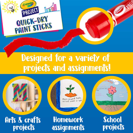 Project Quick-dry Paint Sticks, 6ct