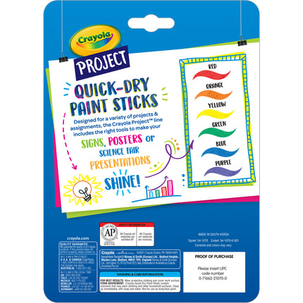 Project Quick-dry Paint Sticks, 6ct