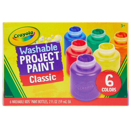 Washable Project Paint, Classic Colors, 6 Count