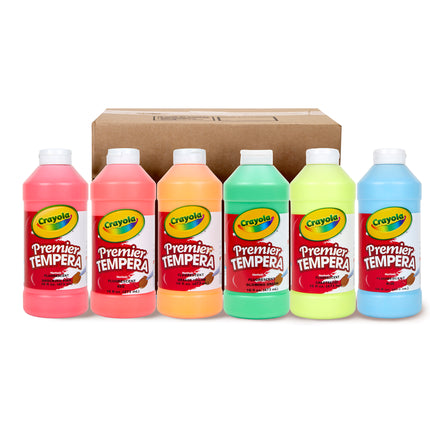 Tempera Paint, Fluorescent, 16oz, Premier