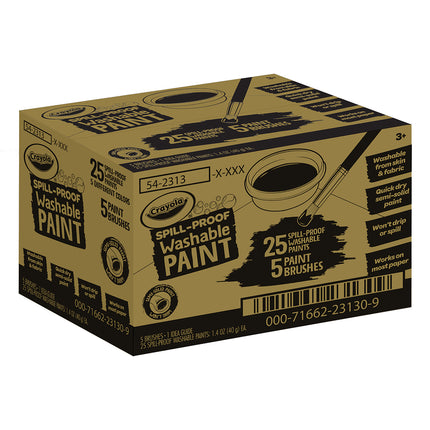 Spill Proof Washable Paints, Assorted Colors