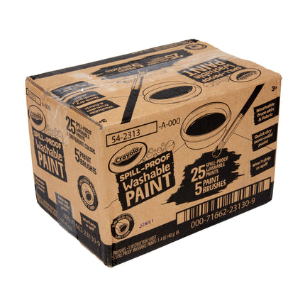 Spill Proof Washable Paints, Assorted Colors