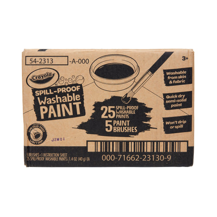 Spill Proof Washable Paints, Assorted Colors