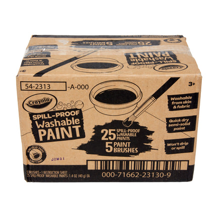 Spill Proof Washable Paints, Assorted Colors