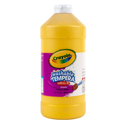 Washable Tempera Paint, Yellow, 32 oz, Artista II