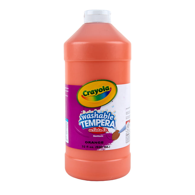 Washable Tempera Paint, Orange, 32 oz Artista II