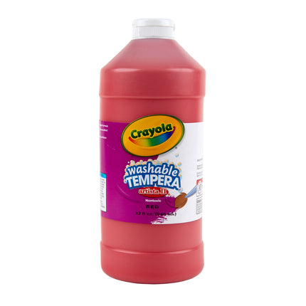 Washable Tempera Paint, Red, 32 oz, Artista II