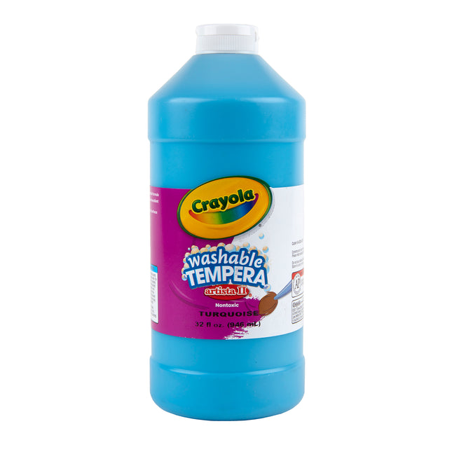 Washable Tempera Paint, Turquoise, 32 oz, Artista II