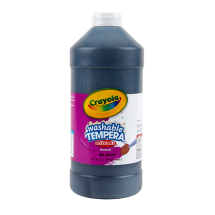 Washable Tempera Paint, Black, 32 oz, Artista II