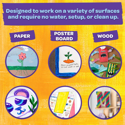 Washable Paint Sticks, 6 colors