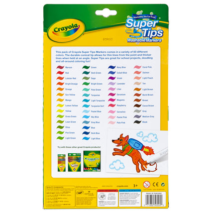 Washable Markers, Super Tips, Pack of 50